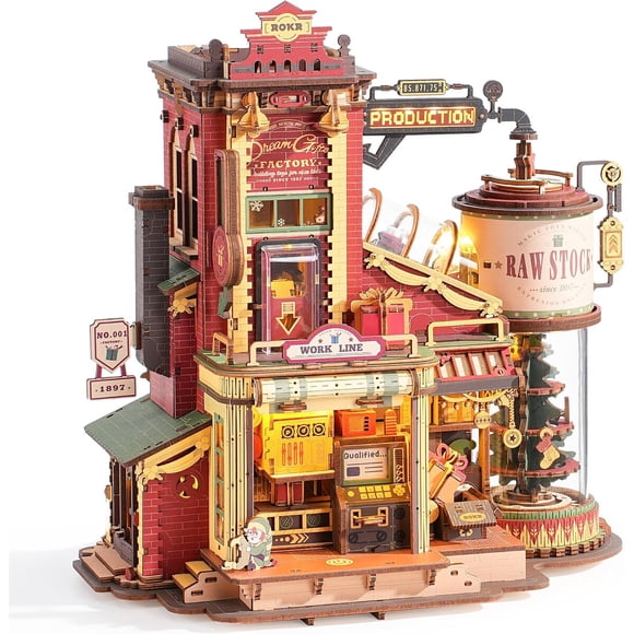 ROKR 3D Puzzle Christmas Dream Gift Factory DIY M