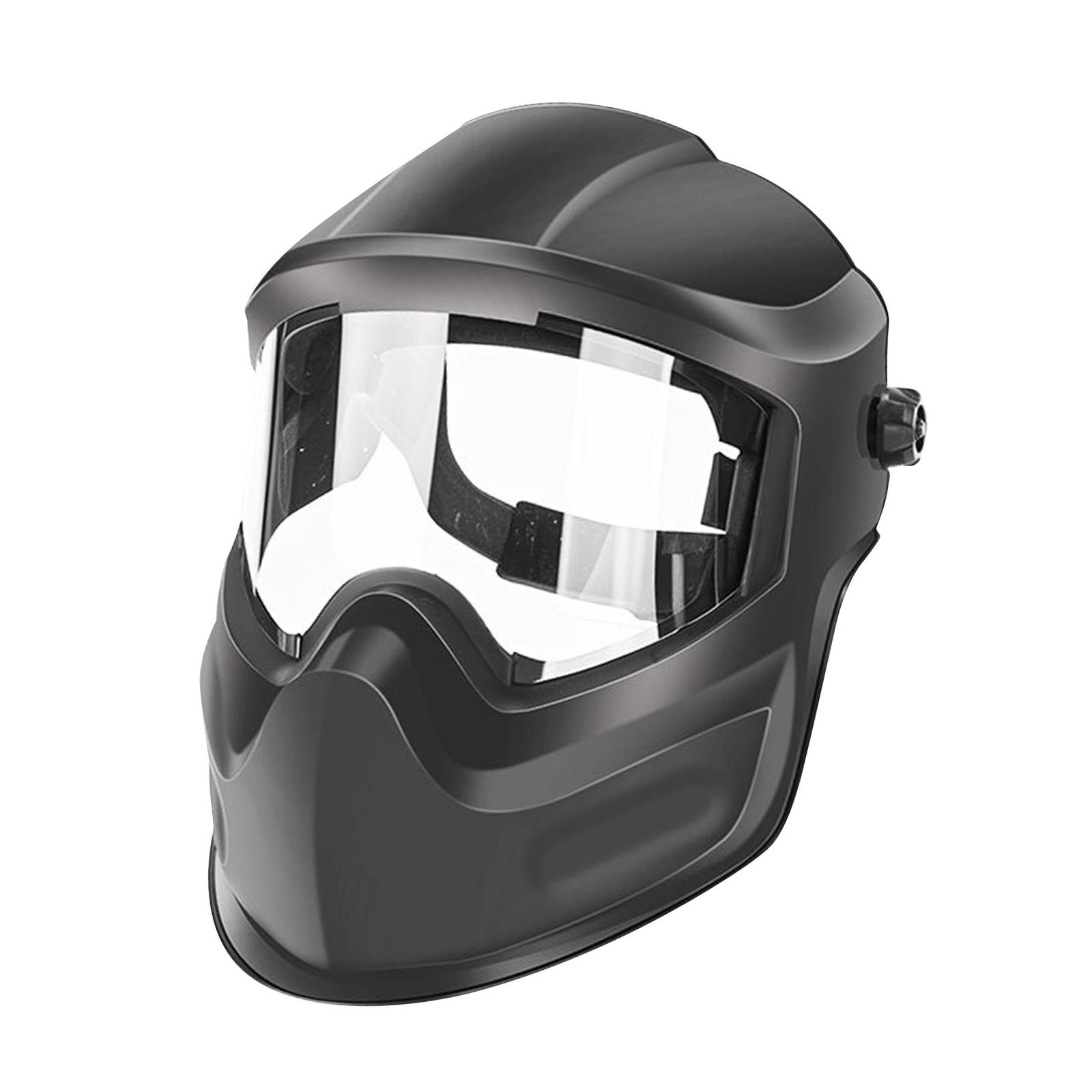 Magideal - Casco De Soldador Hamlet, Protector Contra Salpicaduras, Para Soldar, Cortar Y Esmerilar, Resistente Al Polvo, Cómodo, Ajustable Y Máscara Facial Comp Claro