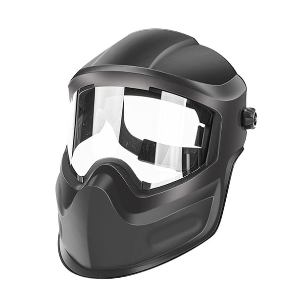 Casco de soldador Hamlet, protector contra salpicaduras, para soldar, cortar y esmerilar, resistente al polvo, cómodo, ajustable y máscara facial comp Claro