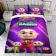 thumbnail image 4 of Bebés del Zoológico Conjunto de sábanas temático, trío de piezas, cómodo y amigable con la piel, diseño único, regalo de decoración para el hogar para familiares, amigos y fans,173cm *218cm, 4 of 6