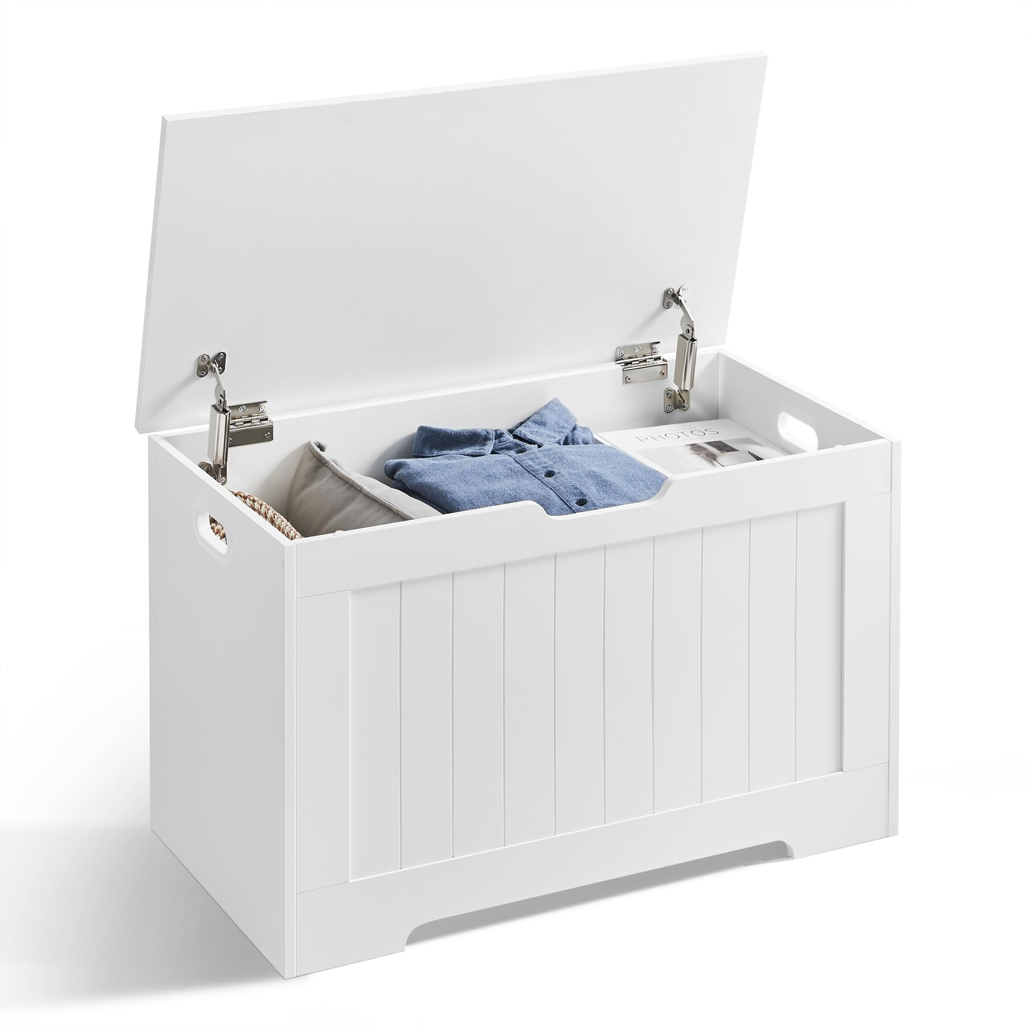 Baúl De Almacenamiento Vasagle Cloud White Ulhs11wt 75 X 38 X 48 Cm