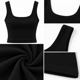 thumbnail image 3 of Top Peto Rib Mujer Acanalado Elasticado Sin Mangas Básico negro Talla Única, 3 of 3