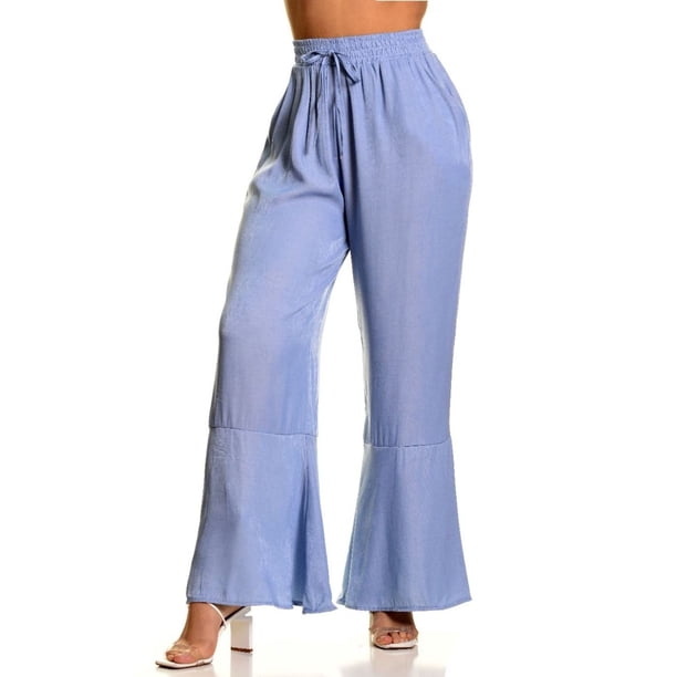 Pantalon Palazzo Mujer Liviano Excelente Calidad Tipo Jeans 3092