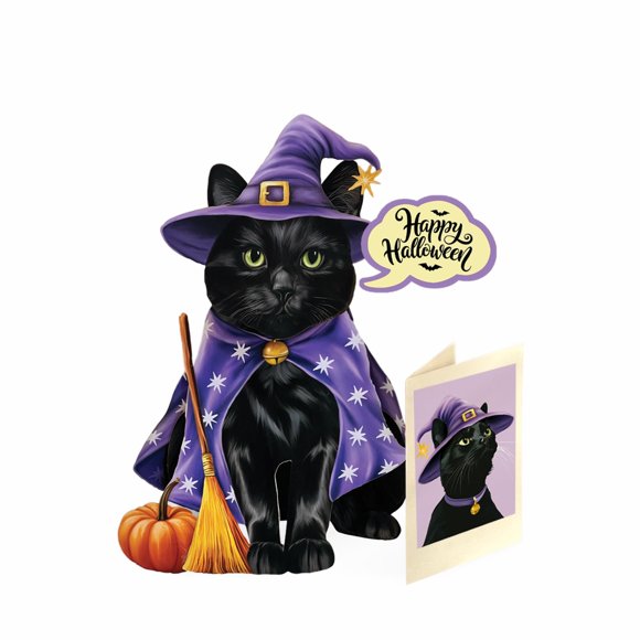 Tarjeta de Felicitación Freshcut Paper Mini Gato Pop Up 17 cm