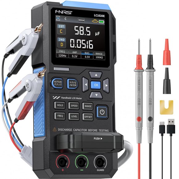 Medidor LCR FNIRSI LC1020E 100 kHz 19.999 cuentas