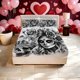 thumbnail image 1 of Tattoo Design Printed Fitted Sheet Set Both Stylish and Warmly Romantic Suitable for All Seasons! An Ideal Gift for Family Friends Holidays and Parties Includes, 1 of 1