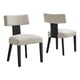 thumbnail image 1 of Juego de 2 sillas de comedor Modway Nalani sin brazos, tejido jaspeado, 1 of 1