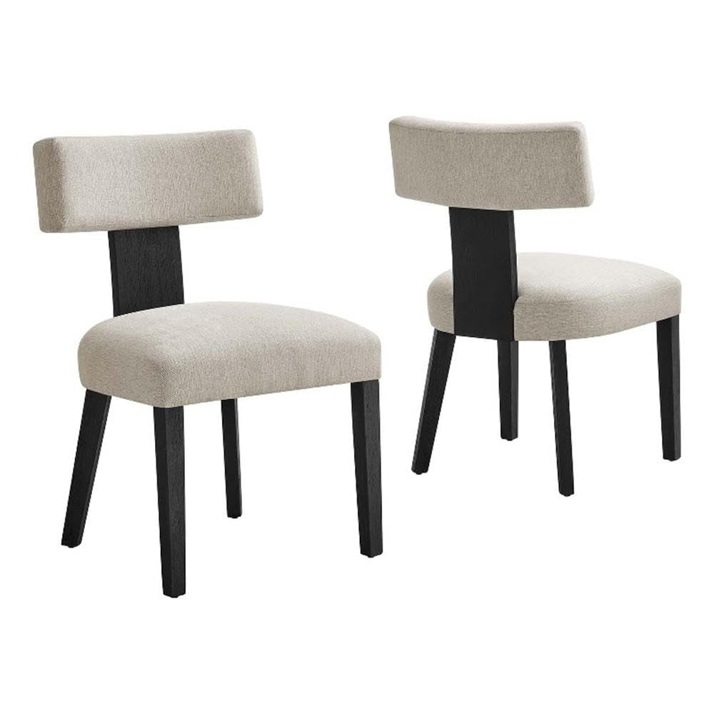 Juego De 2 Sillas De Comedor Modway Nalani Sin Brazos, Tejido Jaspeado