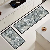 Wyj Hogar - Set De 02 Alfombra De Cocina Impermeable De Cuero Nappa Md03