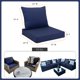thumbnail image 2 of Juego de cojines para asiento exterior Favoyard impermeable 56x61 cm, 2 of 6