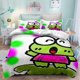 thumbnail image 1 of Bed- Duvet C-over A-nime -Cartoon Ker-oppi Kaw-aii Bedd-ing S-ets 3D Light-weig-ht 3 Pie-ce Comfort-er Sets, 1 of 5