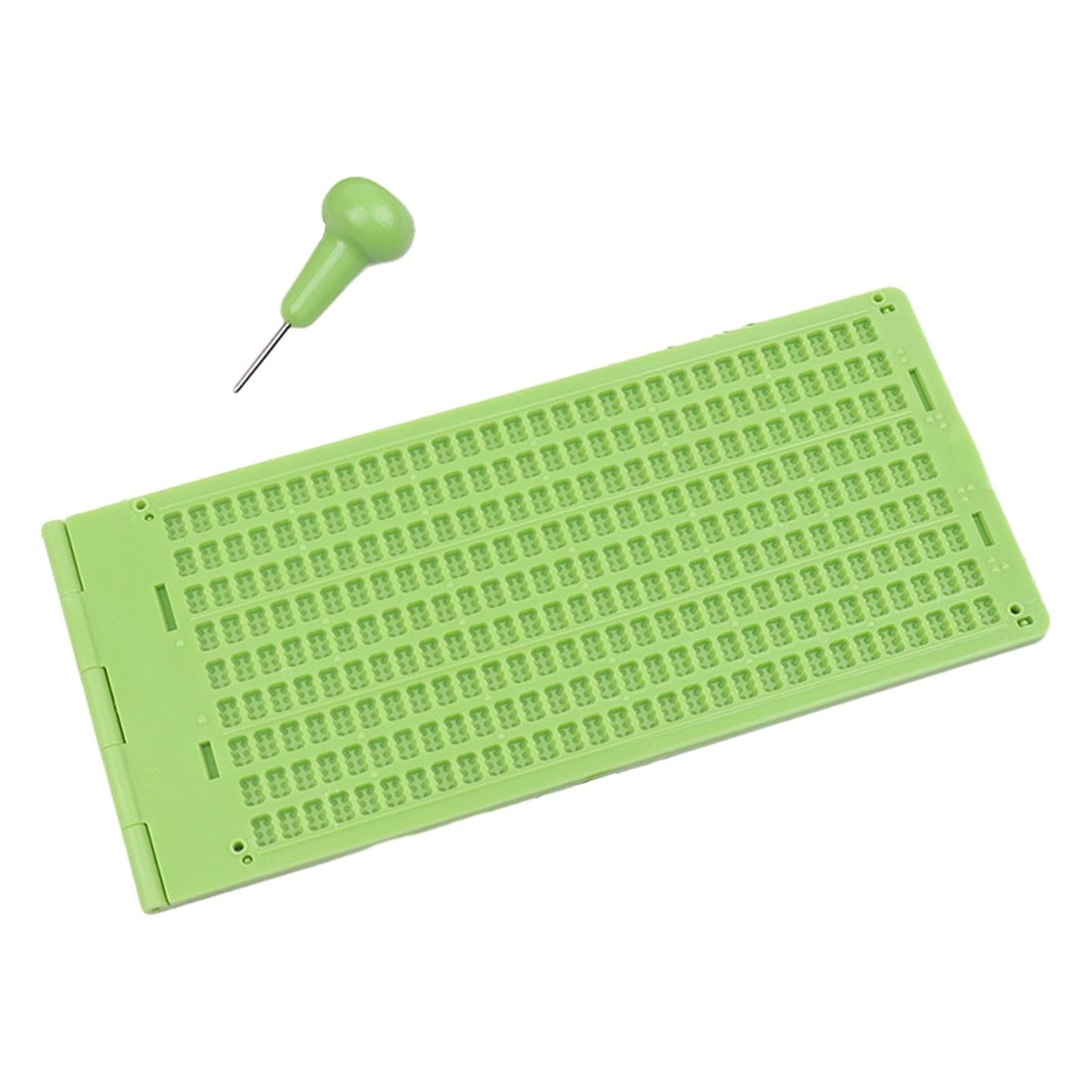 Bothyi - Pizarra De Escritura Braille Kit De Pizarra Braille Con Lápiz Óptico Para El Hogar Hombres Mujeres Adultos 9 Líneas 30 Celdas
