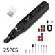thumbnail image 1 of Herramienta rotativa inalámbrica negra con juego de accesorios de 25 piezas Kit de herramienta rotativa eléctrica de velocidad variable con carga USB, adecuada para proyectos de manualidades., 1 of 7