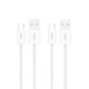 thumbnail image 1 of Cable USB-A a USB-C trenzado Belkin de 1 m, blanco (paquete de 2), 1 of 8