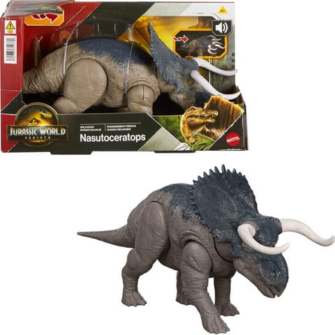 Dinosaurio Nasutoceratops De Toy Mattel Jurassic World, 30 Cm