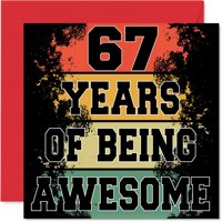 Tarjeta De Cumpleaños Stuff4 67Th Being Awesome Para Mujeres Y Hombres