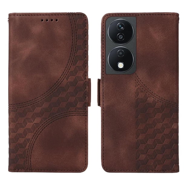 Carcasa FOXDOCK Honor X7B 4G de cuero PU, diseño acolchado clásico, protección contra caídas y rayones