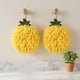 thumbnail image 2 of REGALWOVEN Toallas de Mano de Bola de Chenilla Suave Absorbente y Esponjosa, Toalla Decorativa Peluda con Gancho para Pared para Baño (6 x 6 Pulgadas) Amarillo 2 Piezas, 2 of 7