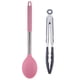 thumbnail image 1 of Juego de 2 utensilios de cocina de silicona, mango de acero inoxidable de silicona de colores, resistente al calor., 1 of 5
