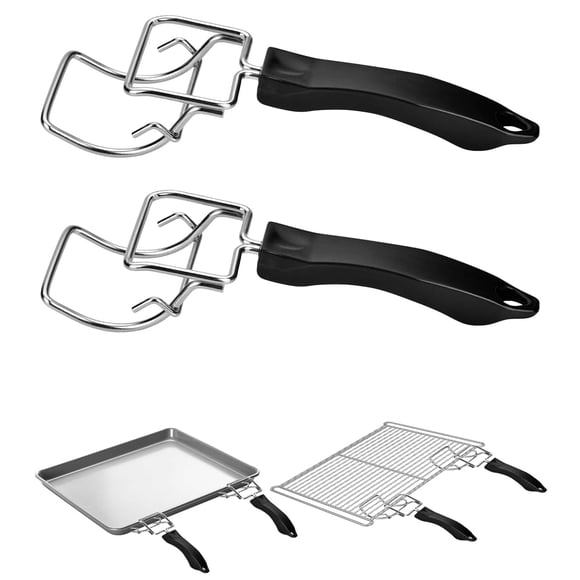 Extractor de bandejas de horno Buhoet 2 unidades, superficie plateada
