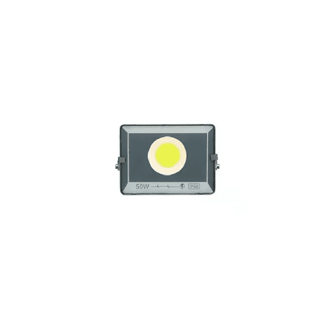 Genérico - Luz Lámpara Foco Led Plano Reflector 50W Exterior Negro