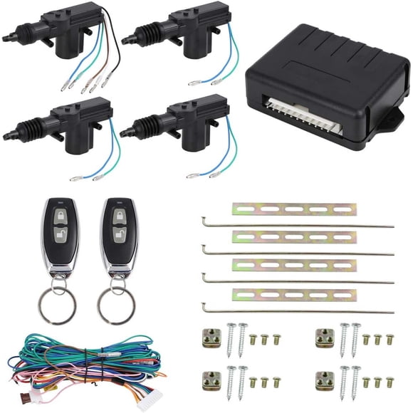 X AUTOHAUX Sistema de cierre centralizado para 4 puertas, solo para 12 V