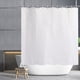 thumbnail image 5 of Cortina de ducha con diseño de gofre, lavable, impermeable y resistente al moho, con lazo para colgar, 180 x 90 cm, ideal para la ducha o bañera (blanca), 5 of 5