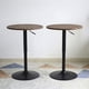 thumbnail image 1 of Pack 2 Mesas Bar Lorven Altura Ajustable Diámetro 60cm Comedor Madera Oscura, 1 of 8