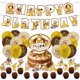 thumbnail image 1 of Set de decoración para fiestas, pancarta y adorno con diseño de plátano para feliz cumpleaños, 1 of 7