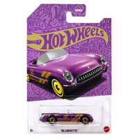 Auto Fundido Hot Wheels 55 Purple Corvette 57 Aniversario