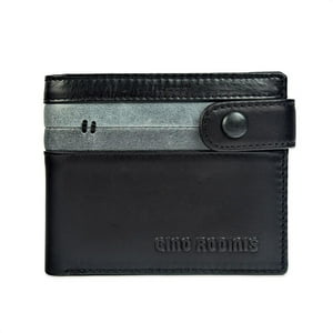 Billetera Paolo 676 Negro/Acero Gino Rodinis