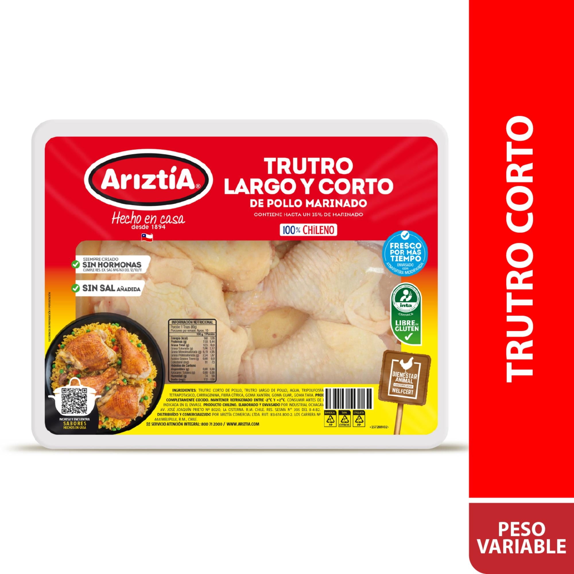 Pollo Trutro Combinado Envasado 1 Kg Ariztia