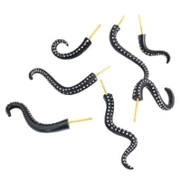Magideal - 7 Estacas Con Tentáculos De Monstruo Marino Para Halloween, Insertos De Tentáculos De Pulpo Para Césped, Patio, Balcón, Patio, Interior Y Exterior. Negro