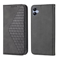 Funda Flip Foxdock Para Samsung Galaxy A04E , Estilo Billetera Con Diseño Rombo, Correa De Mano Y Soporte, Uso Diario