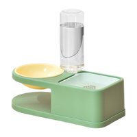 Ioensy - Tazón Automático Grande Para Mascotas, Fuente De Agua Para Perros Y Gatos, Dispensador De Alimentos Secos, Verde