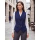 thumbnail image 4 of INSPIRE CHIC Chaleco de Traje para Mujer Doble Botonadura Negocios Solapa Elegante Chaleco de Cintura S Azul Oscuro, 4 of 6