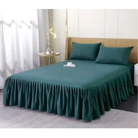 Aladdins Shop - Faldon Para Cama 1,5 Plaza Color Verde