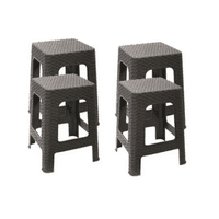 Reyplast - Piso Banco Ratan Plástico Pack 4