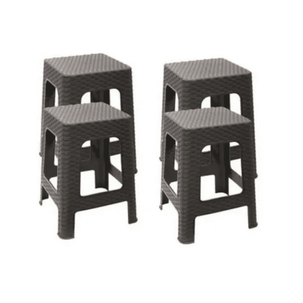 Reyplast - Piso Banco Ratan Plástico Pack 4