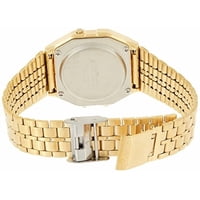 Reloj Casio Collection Para Mujer A159Wgea, Negro/Dorado, 36.8 X 33.2 X 8.2 Mm, Brazalete