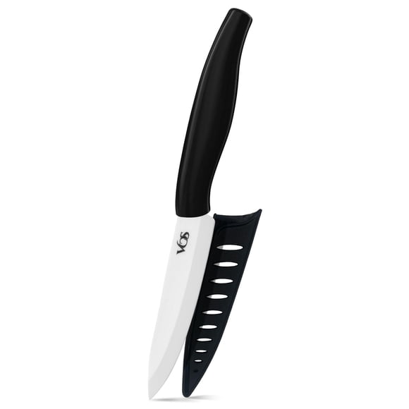 Cuchillo de Pelar Vos 10 cm Hoja de Zirconia con Funda Negra