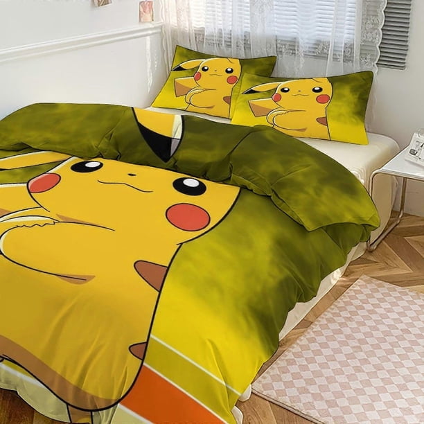 Juego de ropa de cama con estampado Pik_hu, funda nórdica y fundas de almohada de 3 piezas para mujeres, hombres y adolescentes.