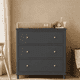 thumbnail image 1 of Cómoda Mudador "Tricahue" 3 Cajones Mueble de Lenga Natural - Gris Grafito - 100x40x90 cm, 1 of 3