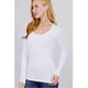 thumbnail image 2 of Camiseta Mujer Forro Polar Manga Larga Blanco Negro 2101, 2 of 3