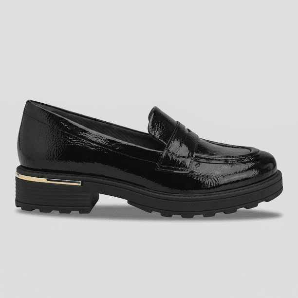 Mocasin Mujer Negro/Charol Gisa 75 Piccadilly