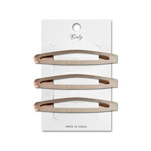 Besty - Set Clip Semiovalado Grande Rosegold 3U Rosegold