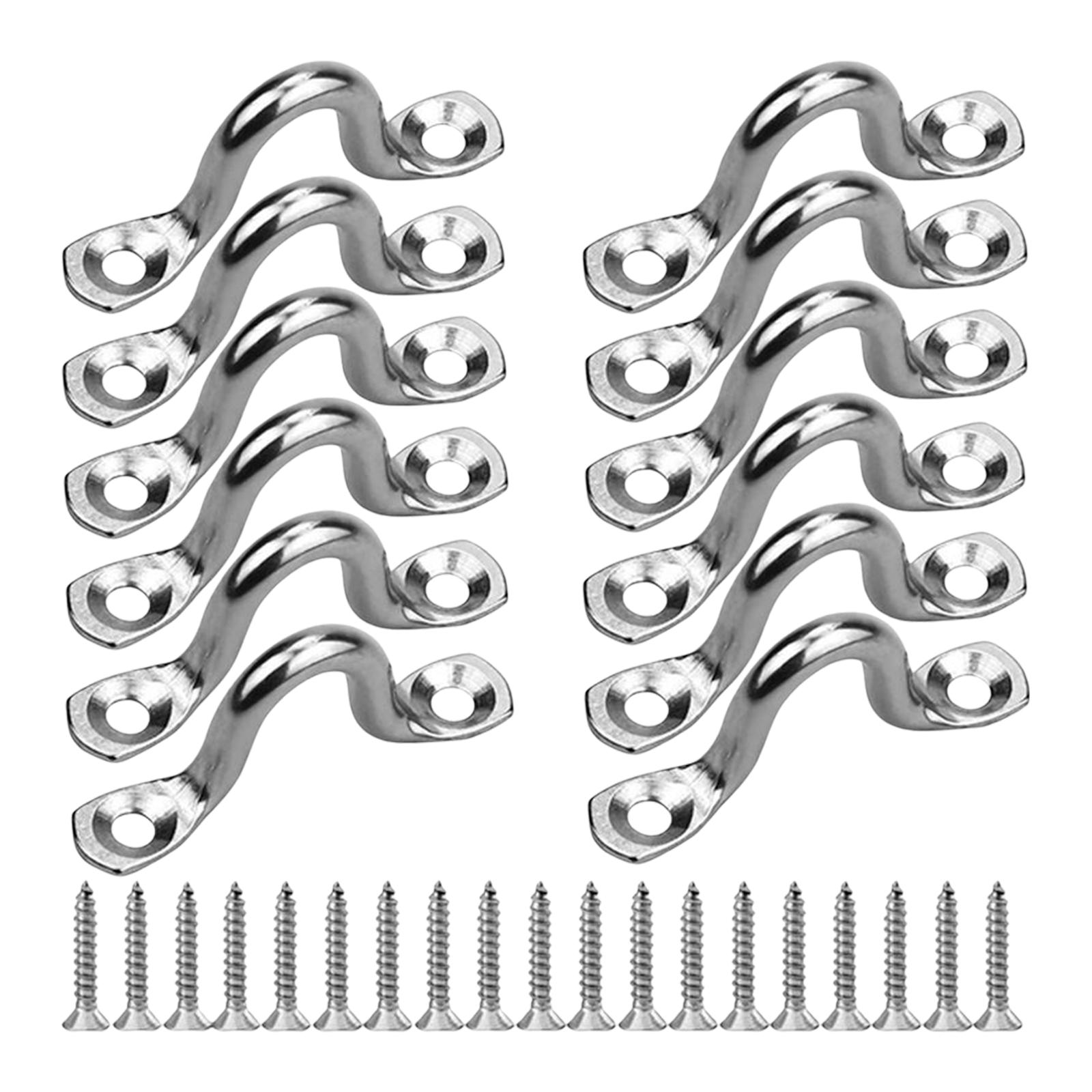 Ioensy - 12 Uds. Almohadilla Metálica Para Bote, Cubierta Para Ojo, Amarre Para Kayak, Aparejo Para Canoa, Correas Marinas