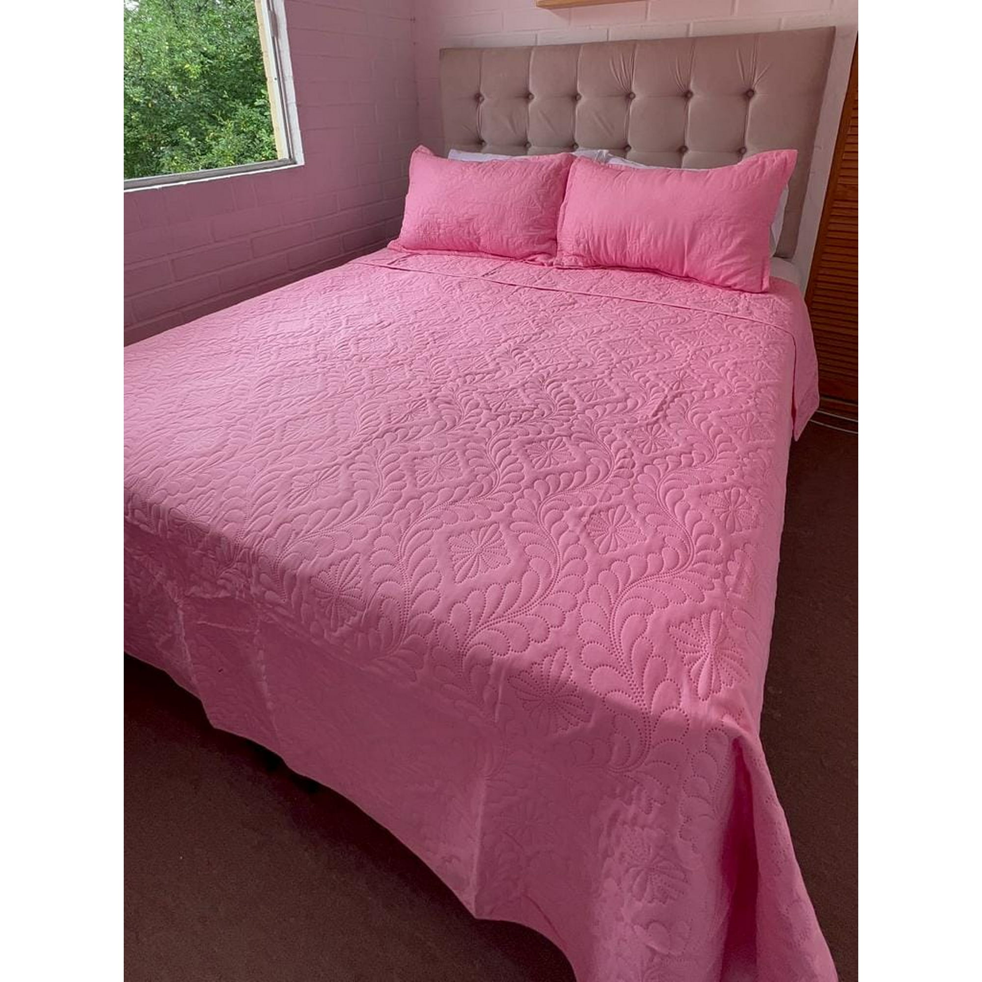 Bella Sophia - Cubrecama 2 Plazas Uter Rosa