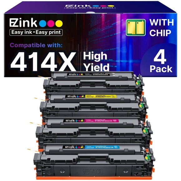 Cartuchos de tóner E-Z Ink 414X compatibles con HP Color Laserjet
