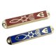 thumbnail image 1 of 2 Piezas Mezuzá Para Puerta Mezuzá Mesiánica Bendición Fácil De Instalar Metal Rojo Azul, 1 of 5
